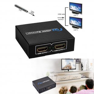 Wholesale 1080P HDMI to 2 Female Splitter Amplifier Repeater Switcher Box Hub