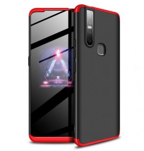 Abctay Ultra Slim PC Back Cover Non-slip Shockproof 360 Degree Full Protective Case Red black red For VIVO S1/V15