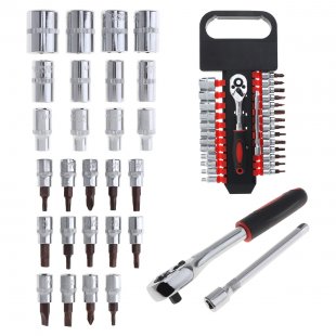 Wholesale 27pcs 1/4-Inch Socket Wrench 14 Batches Of Head 12 Short Sets Ratchet Wrench with Hardware Tools for Car Repairing