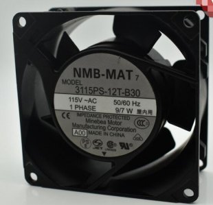 Wholesale NMB 3115PS-12T-B30 115V AC 50/60Hz 9/7W Motor Cooling Fan