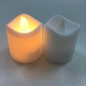 Flameless LED Lights Candles Wavy Edge Electronic Candles for Wedding Party Home Decoration black_4.5 * 4 * 4