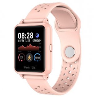 Wholesale Bluetooth Sports Bracelet Pink Smart Watch Temperature Measure Heart Rate Blood Pressure Monitor