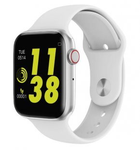 Wholesale 1.54 inch Touch Screen Watch with Rubber Bracelet Heart Rate Monitor white Bluetooth 4.0 Smartwatch