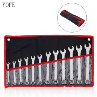 Wholesale 12pcs 8mm-19mm Combination Spanner Set Professional Ratchet Wrench Tool for Installation / Maintenance