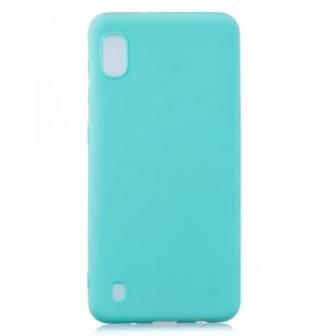 Wholesale Lovely Candy Color Matte TPU Anti-scratch Non-slip Protective Cover Back Case Light blue For Samsung A10