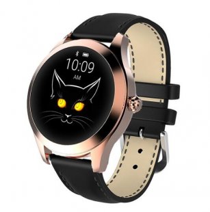 Wholesale Fitness Wristband Gold dial black strap IP68 Waterproof Smart Watch Lovely Women Bracelet Heart Rate Monitor Sleep Monitoring Smartwatch