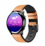 Wholesale IP67 Waterproof Bluetooth 5.0 1.3 inch Full HD IPS Screen Watch black_Brown leather strap Lemfo LF26 Round Dial Smart Bracelet 150mAh