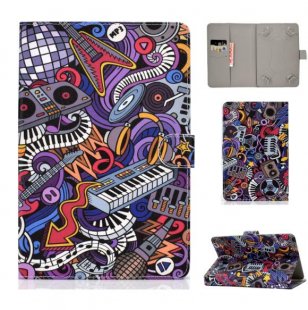 Wholesale 8 Inches PU Case with Front Snap Graffiti Universal Laptop Protective Cover Color Painted