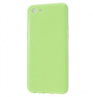 Abctay Cellphone Cover Glossy TPU Phone Case Anti-Dust Stain-proof Easy Install Screen Protector Fluorescent green For VIVO Y67/Y71