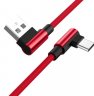 Abctay 1M Type C 90 Degree Charging Cable red