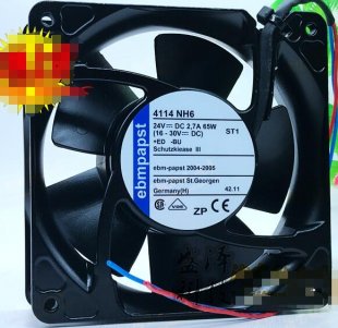 Wholesale Ebmpapst 4114NH6 24V 2.7A 65W 2wires Cooling Fan