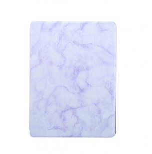 Wholesale Cover Marbling Pattern PU Leather Pen Loops Anti-fall Anti-scrach Anti-slip Protect Shell Tri-fold Tablet Case purple For iPad Pro 10.2 2019 Tablet