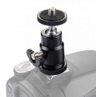 Wholesale for Canon Nikon DSLR DV Camera black PULUZ Aluminum Rotatable Mini Tripod Ball Head 1/4" Screw Rotary Mount Stand