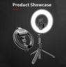 Wholesale Portable LED Fill Light Mobile Phone Live Bracket black L07 5 Inch Ring Light Bluetooth Selfie Stick