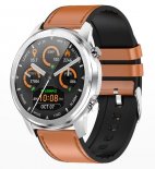 Wholesale IP67 Waterproof Bluetooth 5.0 1.3 inch Full HD IPS Screen Watch Silver_Brown leather strap Lemfo LF26 Round Dial Smart Bracelet 150mAh