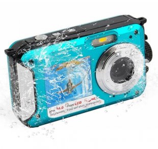 Wholesale with Selfie Mode blue Underwater Camera Digital Camera 24 MP 1080P Camera