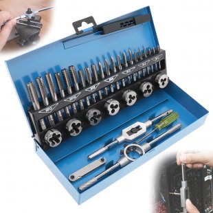 Wholesale 32pcs/Set HSS Metric Tap & Die Set M3-M12 1st 2nd & Plug Finishing for Metalworking