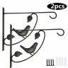 Wholesale for Flower Basket Bird Feeder Lanterns 2pcs Hanging Plant Bracket Hook Iron Decorative Plant Hanger