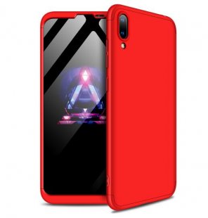 Abctay Ultra Slim PC Back Cover Non-slip Shockproof 360 Degree Full Protective Case red For HUAWEI Y7 pro 2019