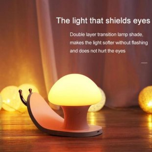 Wholesale Wireless Touch Sensor Silicone Children Kids Baby Bedside Decoration Christmas Night Light white Lovely Cute Snail LED Lamp