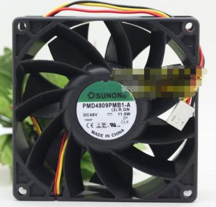 Wholesale SUNON 12038 PMD4809PMB1-A 48V 11.5W 3Wire Ball Bearing Fan,Server Fan, telecom Fan,Cooling Fan