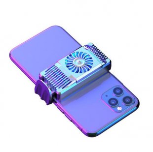 Wholesale For Android IOS Smartphone Cooling Fan Silver Air Cooler Mobile Phone Fast Radiator