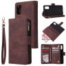 Wholesale Mobile Phone Case Wallet Design Zipper Closure Overall Protection Cellphone Cover 3 brownFor Samsung A41