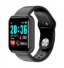 Wholesale IP67 Waterproof TPU Strap Step Count Blood Pressure Heart Rate Monitoring Watch black D20 Smart Bracelet