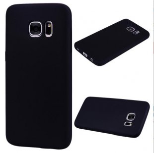 Wholesale Cute Candy Color Matte TPU Anti-scratch Non-slip Protective Cover Back Case black for Samsung S7