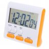 Wholesale with Loud Alarm Count Up& Down Clock to 24 Hours White + orange Magnetic Large LCD Digital Kitchen Timer