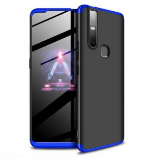 Abctay Ultra Slim PC Back Cover Non-slip Shockproof 360 Degree Full Protective Case Blue black blue For VIVO S1/V15