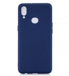 Wholesale Shockproof TPU Back Cover Soft Candy Color Frosted Surface Mobile Phone Case Navy For Samsung A10S A20S