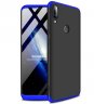 Abctay Ultra Slim PC Back Cover Non-slip Shockproof 360 Degree Full Protective Case Blue black blue_HUAWEI Y9 2019 for HUAWEI Y9 2019