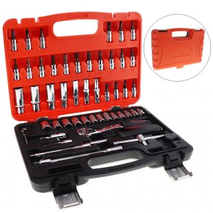 Wholesale 53pcs Automobile Motorcycle Car Repair Tool Box Precision Fast of Ratchet Torque Wrench Combo Tools for Car Auto Repairing