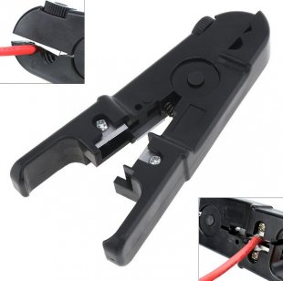 Wholesale UTP / STP Adjustable Cable Stripping Pliers Automatic Network Stripper with SK-5 Blades and Rotary Button