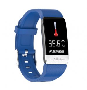 Wholesale Blood Pressure Monitoring Watch blue T1 Temperature Detection Smart Bracelet Watch Heart Rate