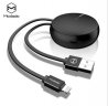 Wholesale MCDODO Circle Series Lightning Cable Mini Easy Organized Retractable Design Cute Charging Cable for iPhone iPad 90cm, Black