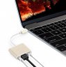 Wholesale with 3.0 USB and 3.1 Charging Port for Retina MacBook Gold USB Type C Hub HDMI 4K Adapter USB-C to Converter