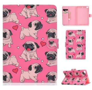 Wholesale Laptop Protective Case Frront Snap Color Painted Smart Stay PU Cover Caring dog For iPad mini 1/2/3/4/5