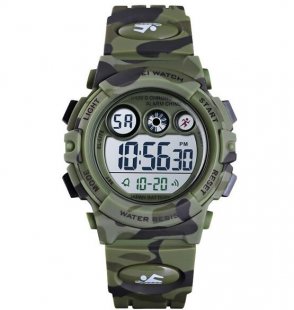 Wholesale For Outdoor Sports Multi-function Electronic Watch Army green camouflage Fashion Wristwatch Electronic Children Watch