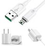 Abctay SIMU 1M Android Flash Phone Charging Cable With USB Charging Plug For Huawei Oppo white_conventional