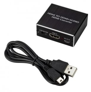 Wholesale For HDMI To HDMI + 3.5 AUDIO + SPDIF black For HDMI Audio Video Converter Audio Splitter