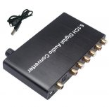 Wholesale Dolby AC3 Decoding SPDIF Input to 5.1 black 5.1 Channel DTS Digital Audio Converter Adapter
