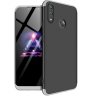 Abctay 3 in 1 360 Degree Non-slip Shockproof Full Protective Case silver black silver For HUAWEI NOVA 3I/P smart Plus