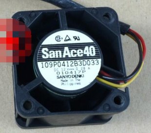 Wholesale Cooling Fan Sanyo 109P0412B3D033 12V 0.28A 3wires