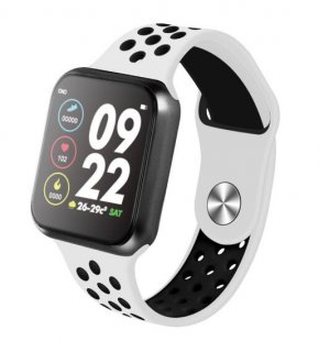 Wholesale Blood Pressure Sleep Monitor Black shell black and white belt F9 Smart Bracelet Full Color Screen Touch Smartwatch Multiple Motion Patterns Heart Rate