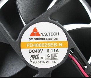 Wholesale Cooling Fan Y.S.TECH FD488025EB-N 48V 0.11A 2wires