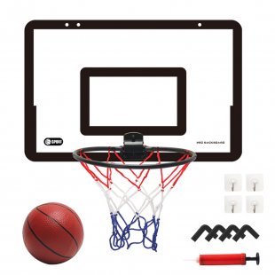 Children Basketball Stand Indoor Hanging Wall-mounted Free Punching Mobile Shooting Frame Basketball Board Sports Toys black