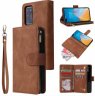 Wholesale Case Smartphone Shell Wallet Design Zipper Closure Overall Protection Cellphone Cover 4 brown For HUAWEI P40