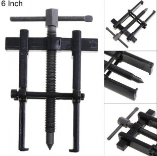 6 Inch High-carbon Steel Two Claw Puller Separate Lifting Device Strengthen Bearing Rama with Screw Rod for Auto Mechanic Maintenance